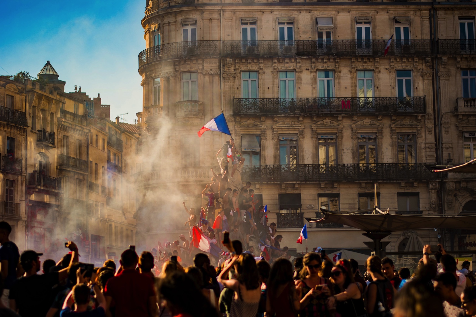 Demonstrators at a rally in Montpellier, France.